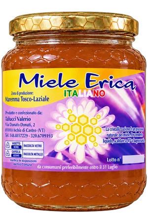 Vasetto di miele di erica dell'Apicoltura Valerio Talucci